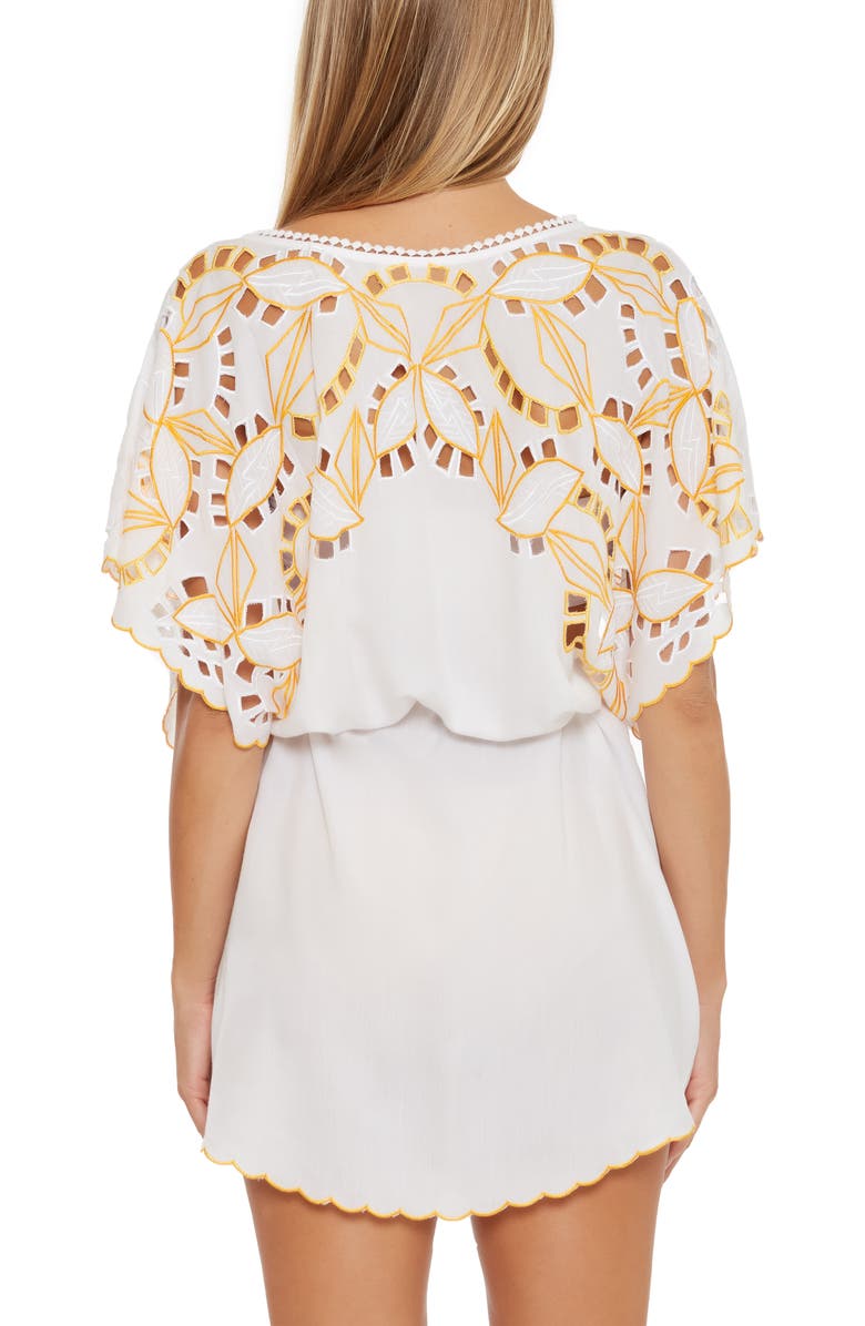 Trina Turk Lahaina Belted Cover-Up Tunic Dress, Alternate, color,