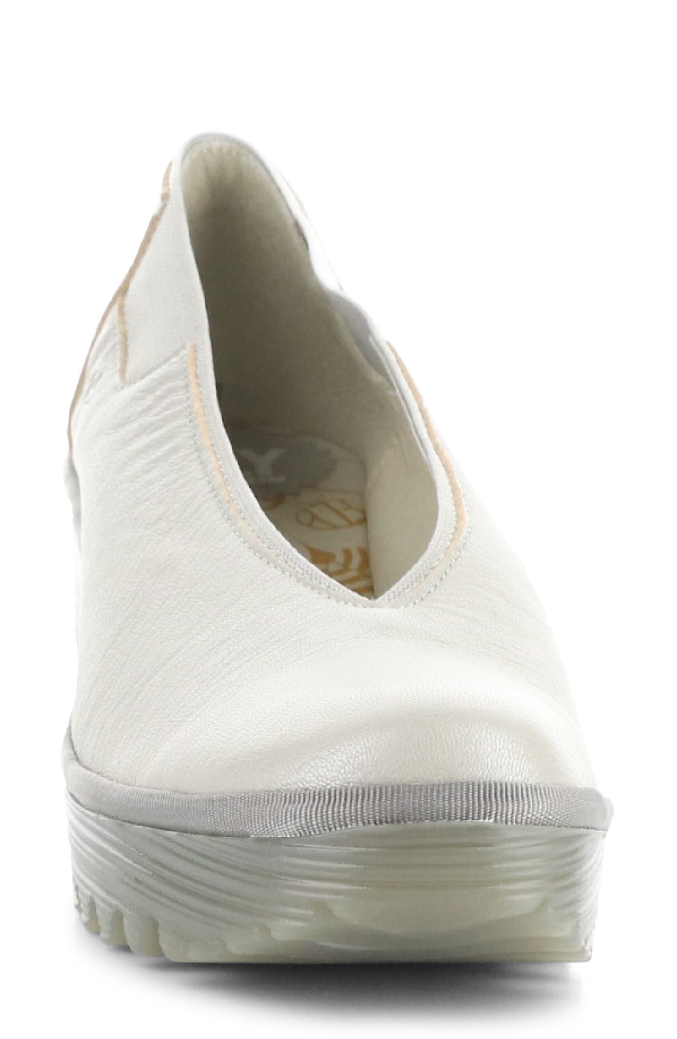 Fly London Yoza Wedge Ballet Shoe, Alternate, color, Silver Borgogna