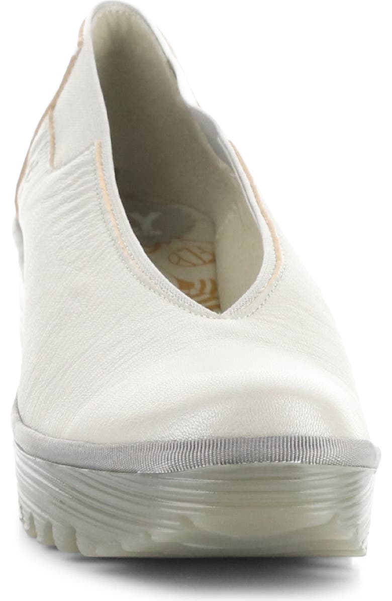 Fly London Yoza Wedge Ballet Shoe, Alternate, color, Silver Borgogna