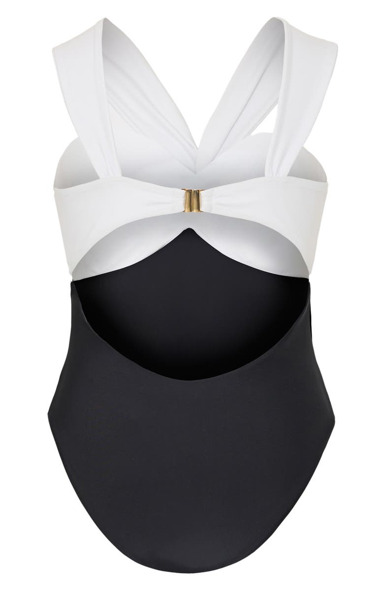 Milly Betsy Colorblock One-Piece Swimsuit, Alternate, color,