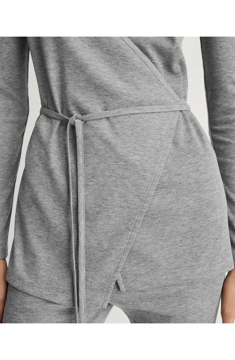 MANGO Wrap Rib Cardigan, Alternate, color,