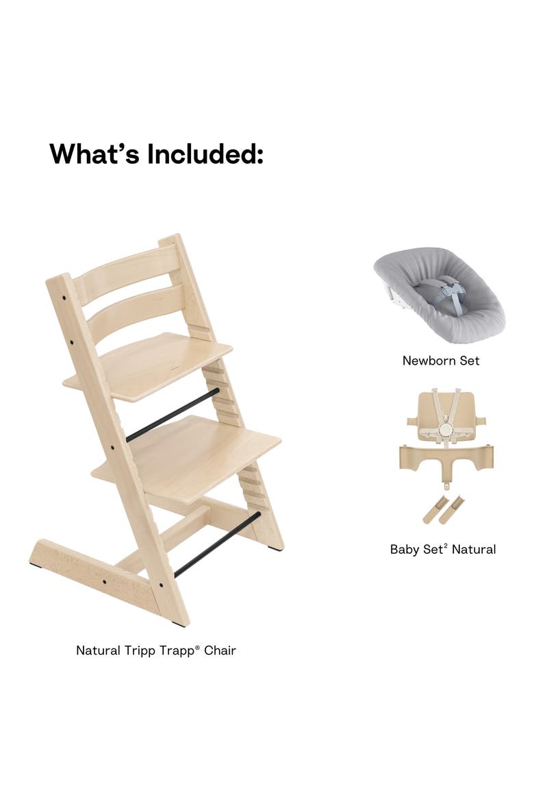 Tripp Trapp® Highchair² & Newborn Set $463 Value, Alternate, color, NATURAL