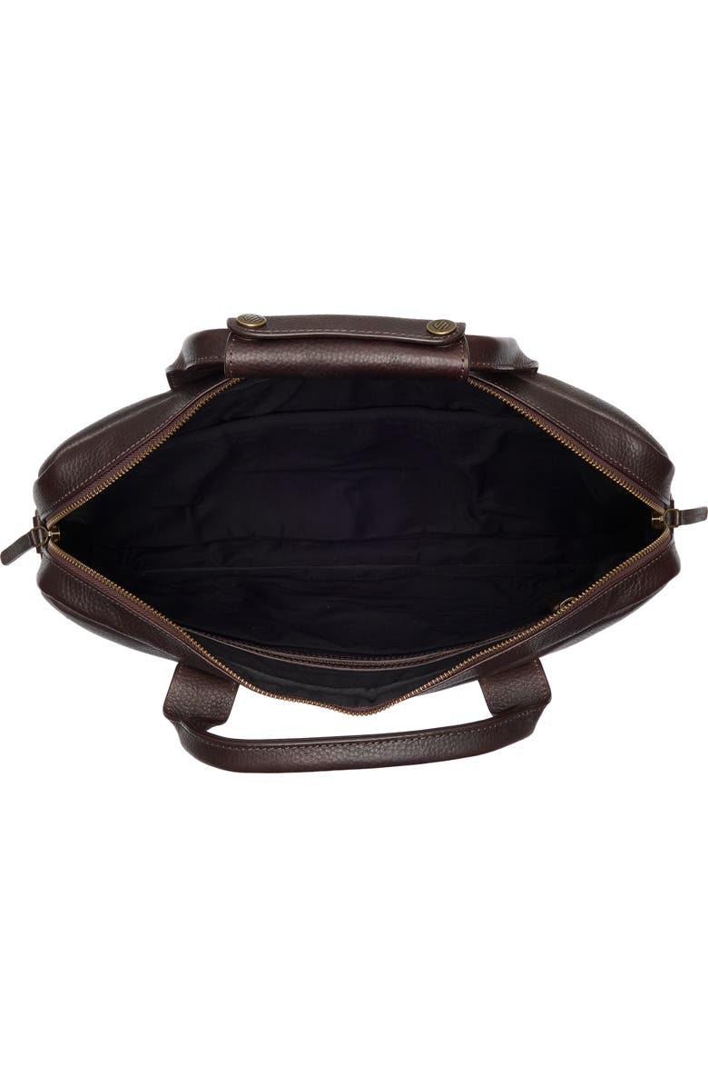 Johnston & Murphy Pebbled Leather Briefcase, Alternate, color, Dark Brown
