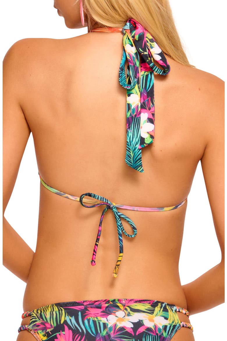 Palm Jane Halter Bikini Top, Alternate, color, MULTI COMBO BLUE