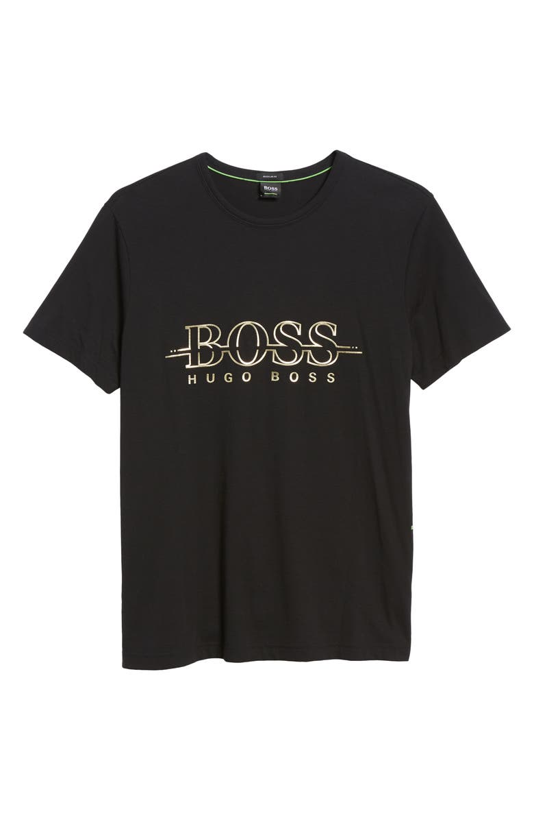 BOSS Regular Fit Gold Logo T-Shirt, Alternate, color, 