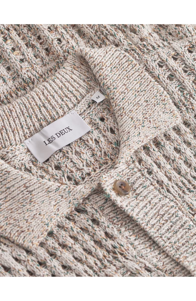 Les Deux Elvin Structured Knit Shirt, Alternate, color, Light Sand