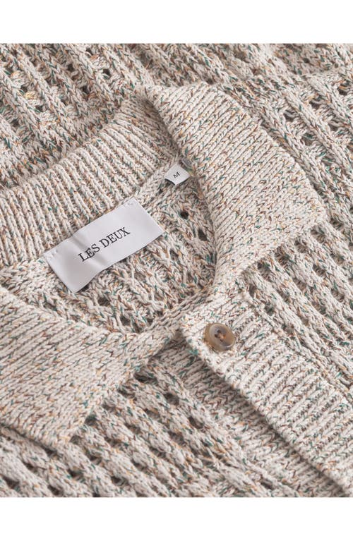Les Deux Elvin Structure Knitted Shirt In Neutral