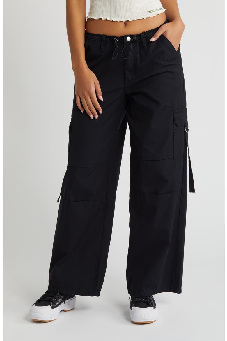 Wide Leg Cotton Cargo Pants, Main, color, ANTHRACITE