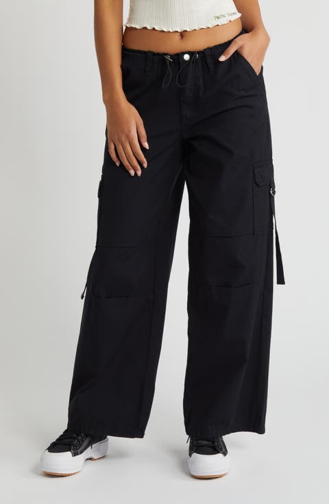 Wide Leg Cotton Cargo Pants