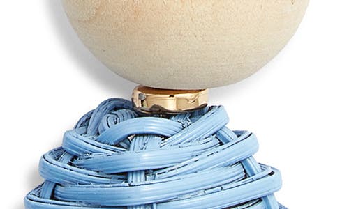 Nordstrom Raffia & Wood Bead Drop Earrings