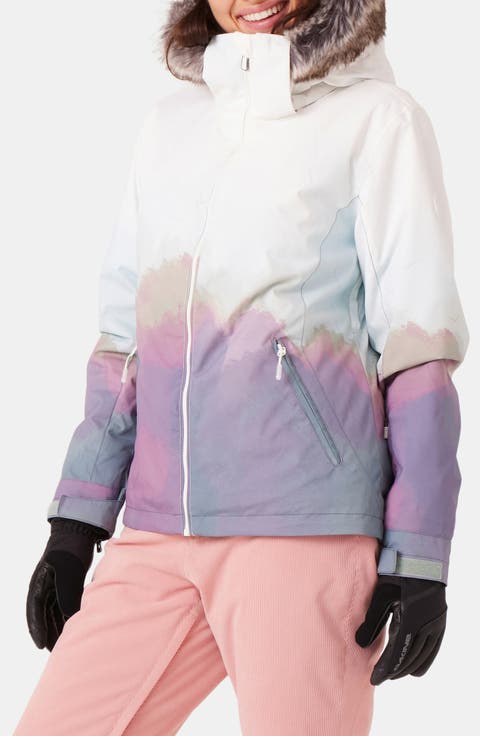 Jet Ski Technical Snow Jacket with Removable Faux Fur Trim & Hood