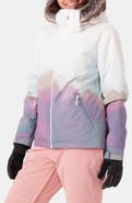Roxy Jet Ski Technical Snow Jacket with Removable Faux Fur Trim & Hood