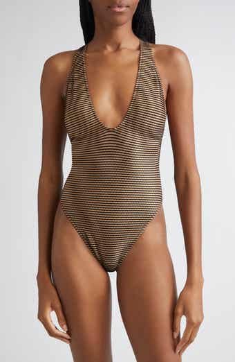 Kaia Plunge Neck One-Piece Swimsuit