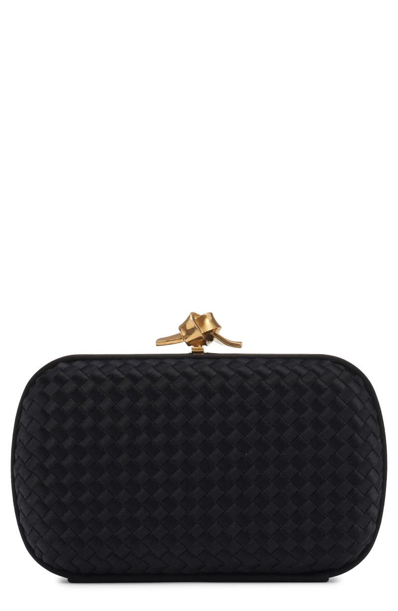 Bottega Veneta Knot Intreccio Satin Minaudière