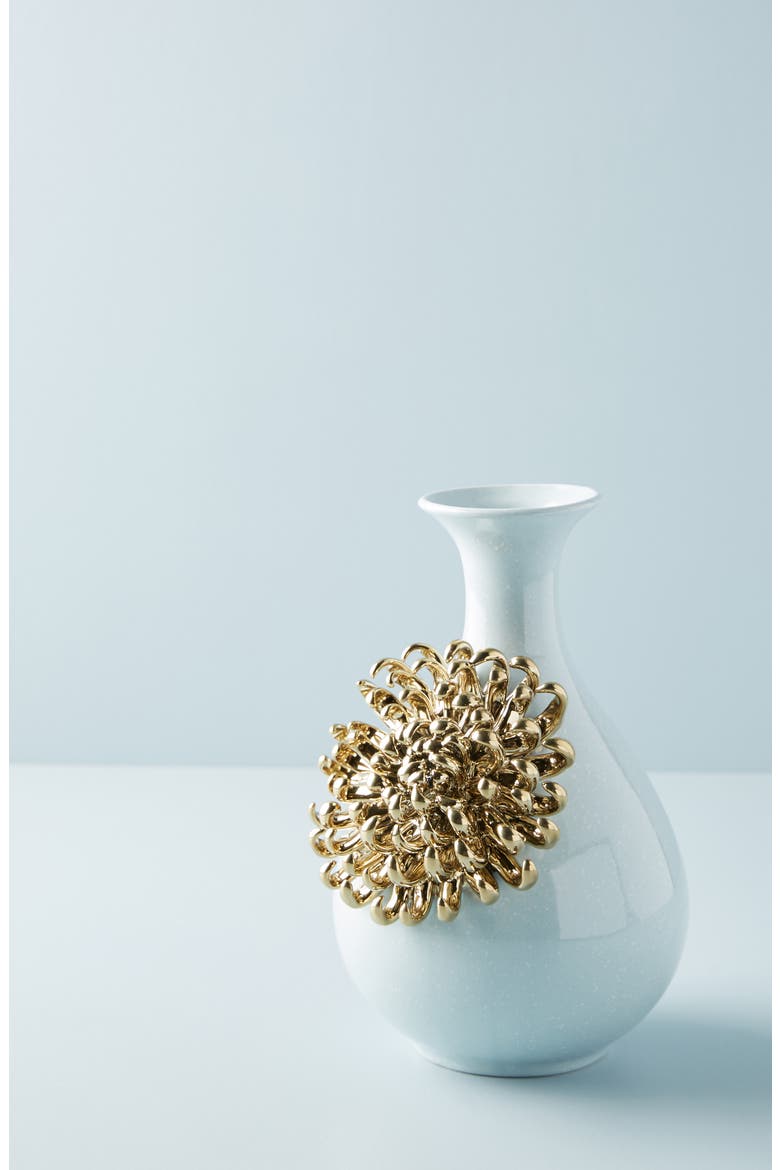 Anthropologie Bloom Vase, Main, color, BLUE