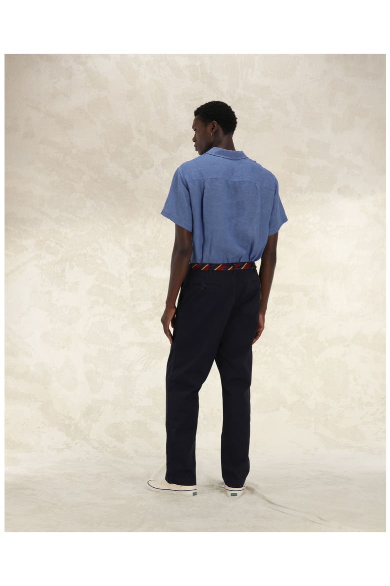 Wallace Twill Cotton Trousers, Alternate, color, BLUE