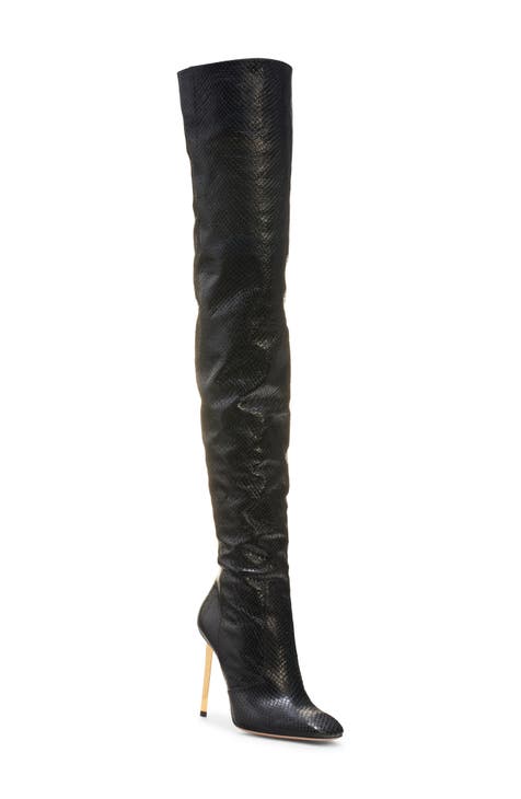 Mauve over the knee boots best sale