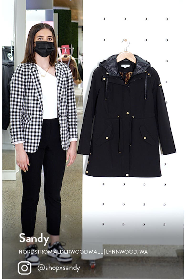 Water Repellent Coat with Quilted Hooded Liner video