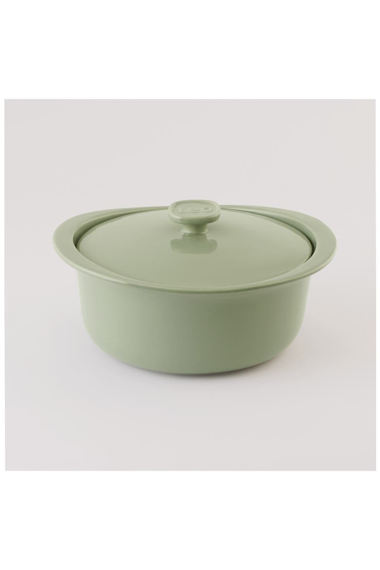 Leo Balance Covered 4.5-Quart Ceramic Baking Dish, Alternate, color, SAGE