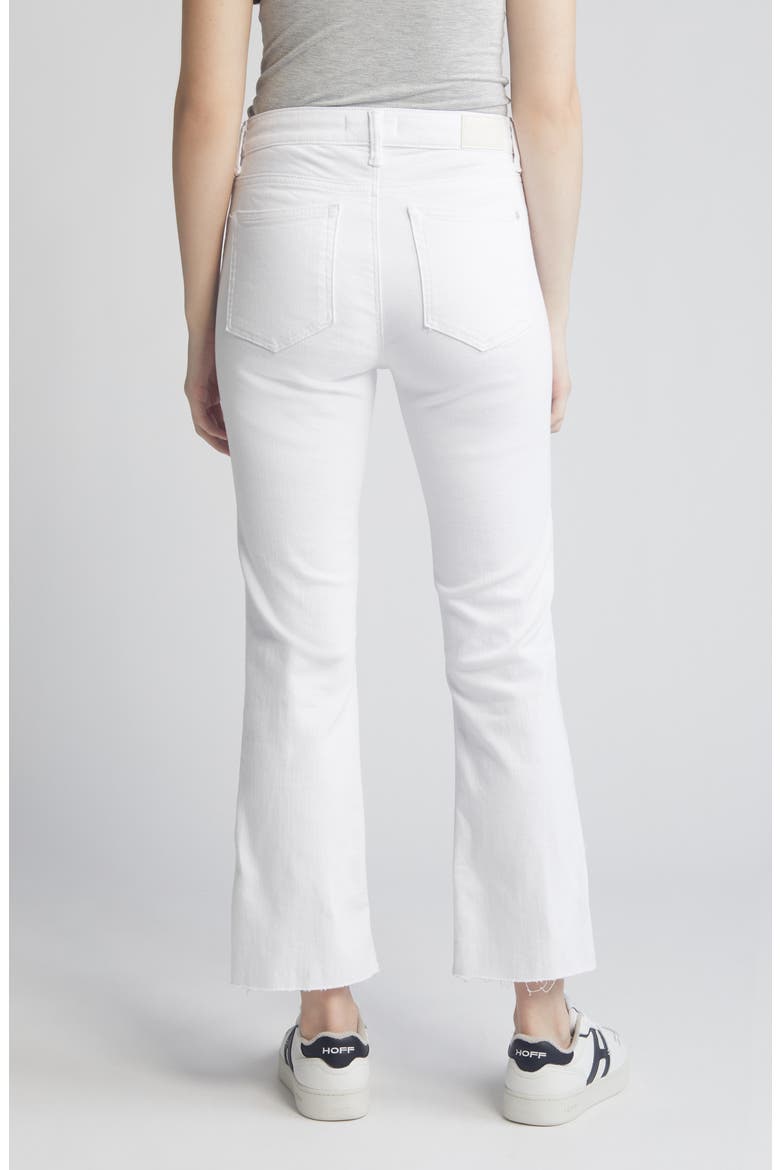 Anika Raw Hem Mid Waist Crop Flare Jeans, Alternate, color, WHITE LA BLUE