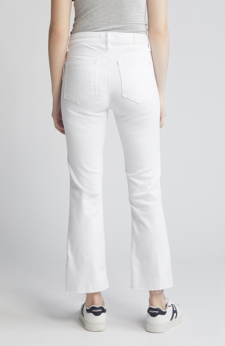 Mavi Jeans Anika Raw Hem High Waist Crop Flare Jeans, Alternate, color, White La Blue