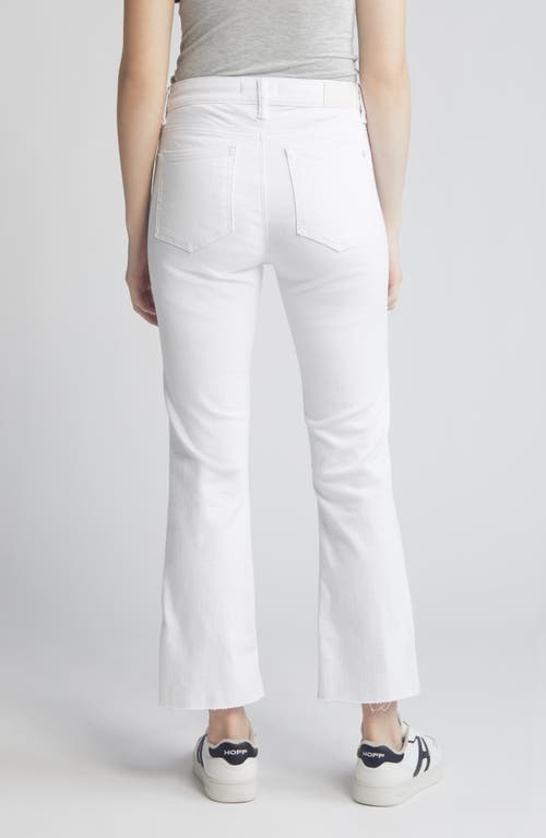 Mavi Jeans Anika Raw Hem High Waist Crop Flare Jeans In White La Blue
