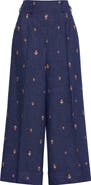 Maison Common Wide Leg Jacquard Trousers