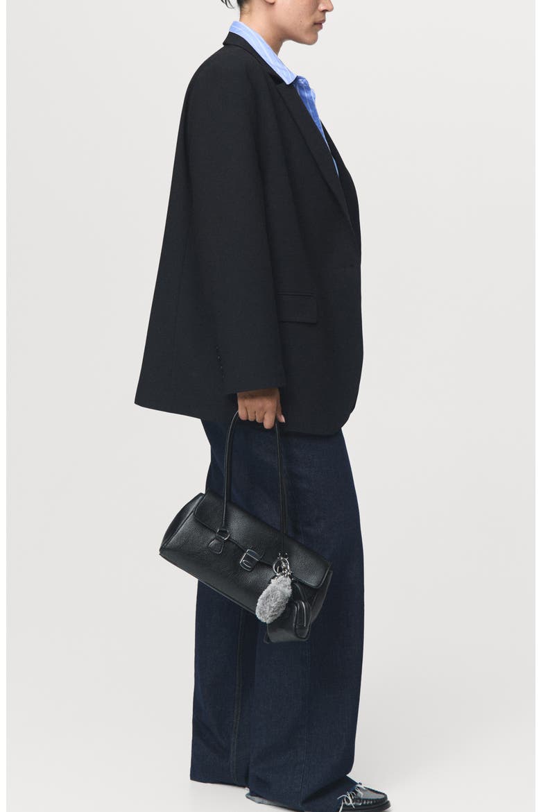 Flap Pocket Blazer, Alternate, color, BLACK
