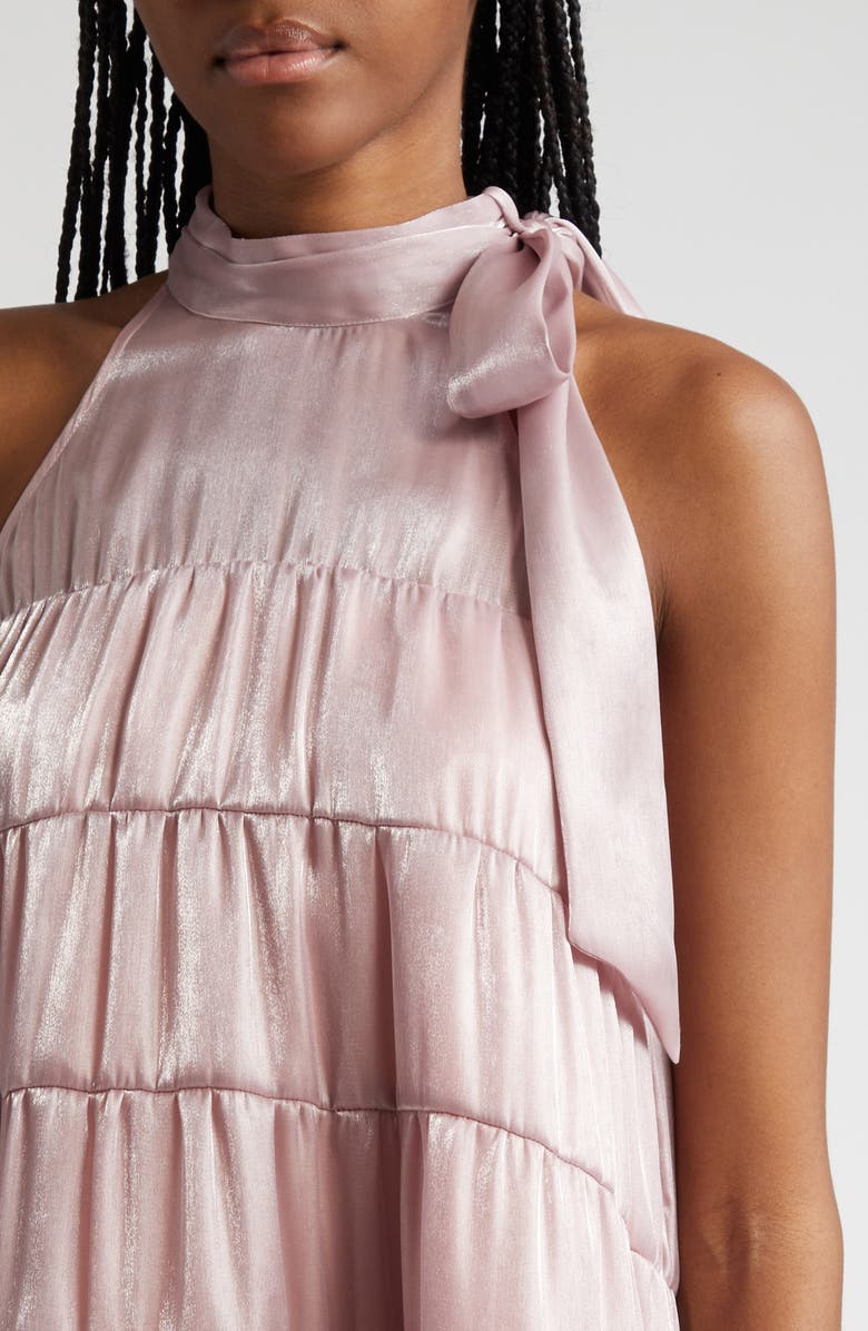 LIKELY Gianni Mock Neck Tiered Trapeze Dress, Alternate, color, Misty Lilac