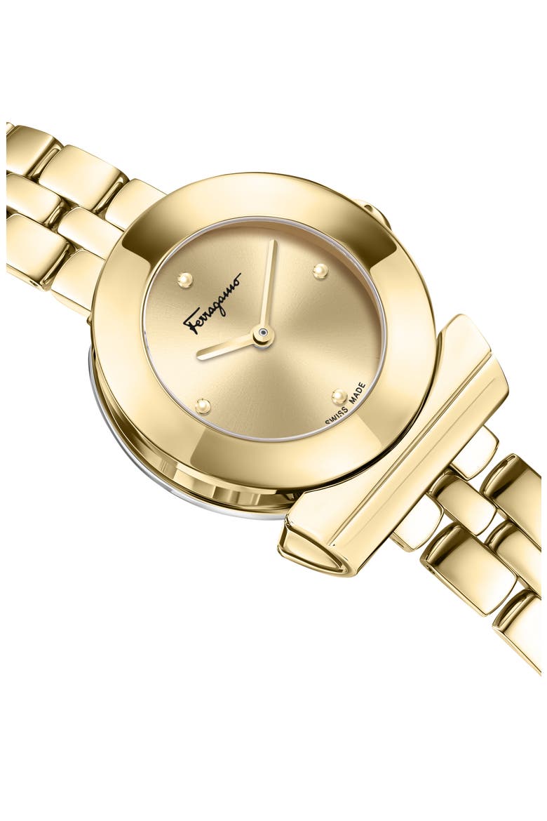 Gancio Bracelet Watch, 27mm, Alternate, color, IP YELLOW GOLD