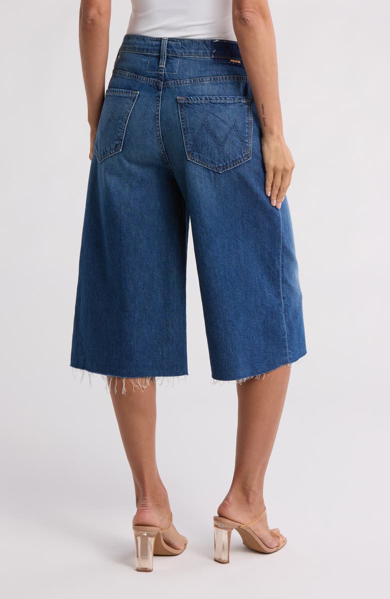 MOTHER The Culotte Fray Hem Denim Shorts, Alternate, color,