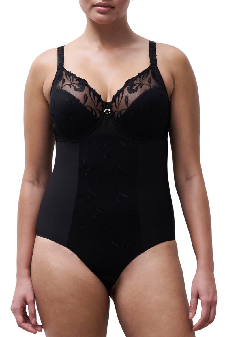 Majestic Sculpting Bodysuit, Main, color, BLACK