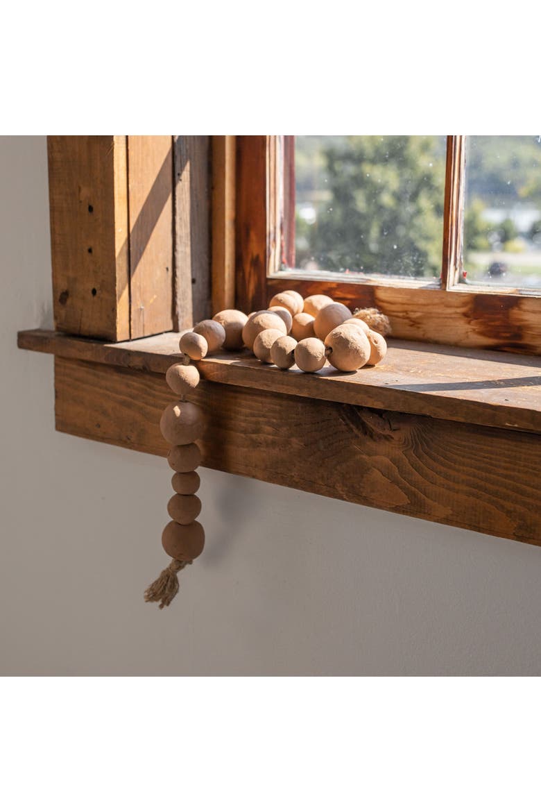 Bead Garland Terracotta & Jute, Alternate, color, Orange
