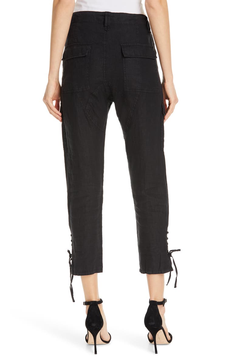 Joie Telutci Tie Cuff Linen Cargo Pants, Alternate, color,