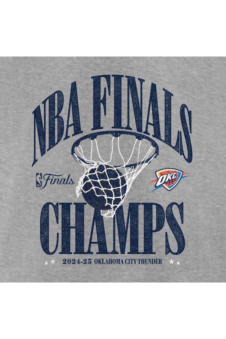Men's Fanatics  Steel Oklahoma City Thunder 2025 NBA Finals Champions Fade Away Retro T-Shirt, Alternate, color, Steel