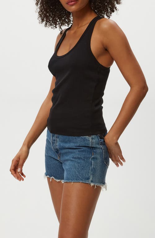 Michael Stars Cher Scoop Neck Tank In Black