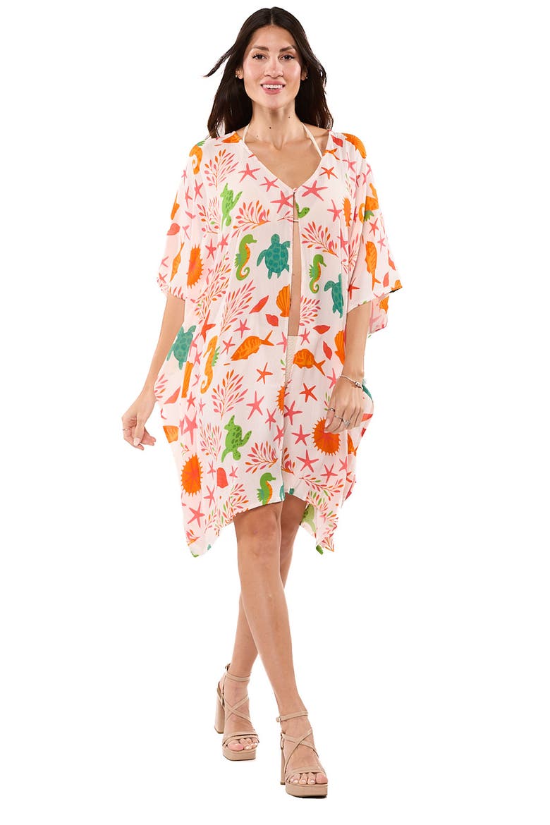 Cover-Up Duster, Alternate, color, CORAL