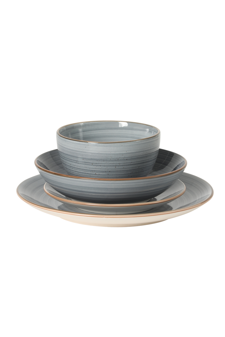 Stonebury 16-Piece Handpainted Stoneware Dinnerware Set, Alternate, color, Blue