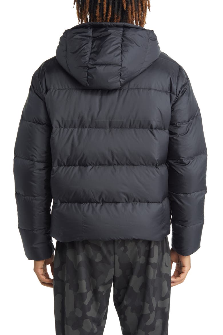 Down Puffer Jacket, Alternate, color, BLACK