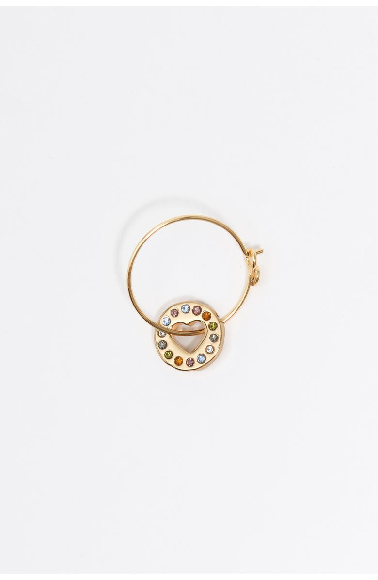 Bimba y Lola Crystal Logo Hoop Earrings, Alternate, color, 