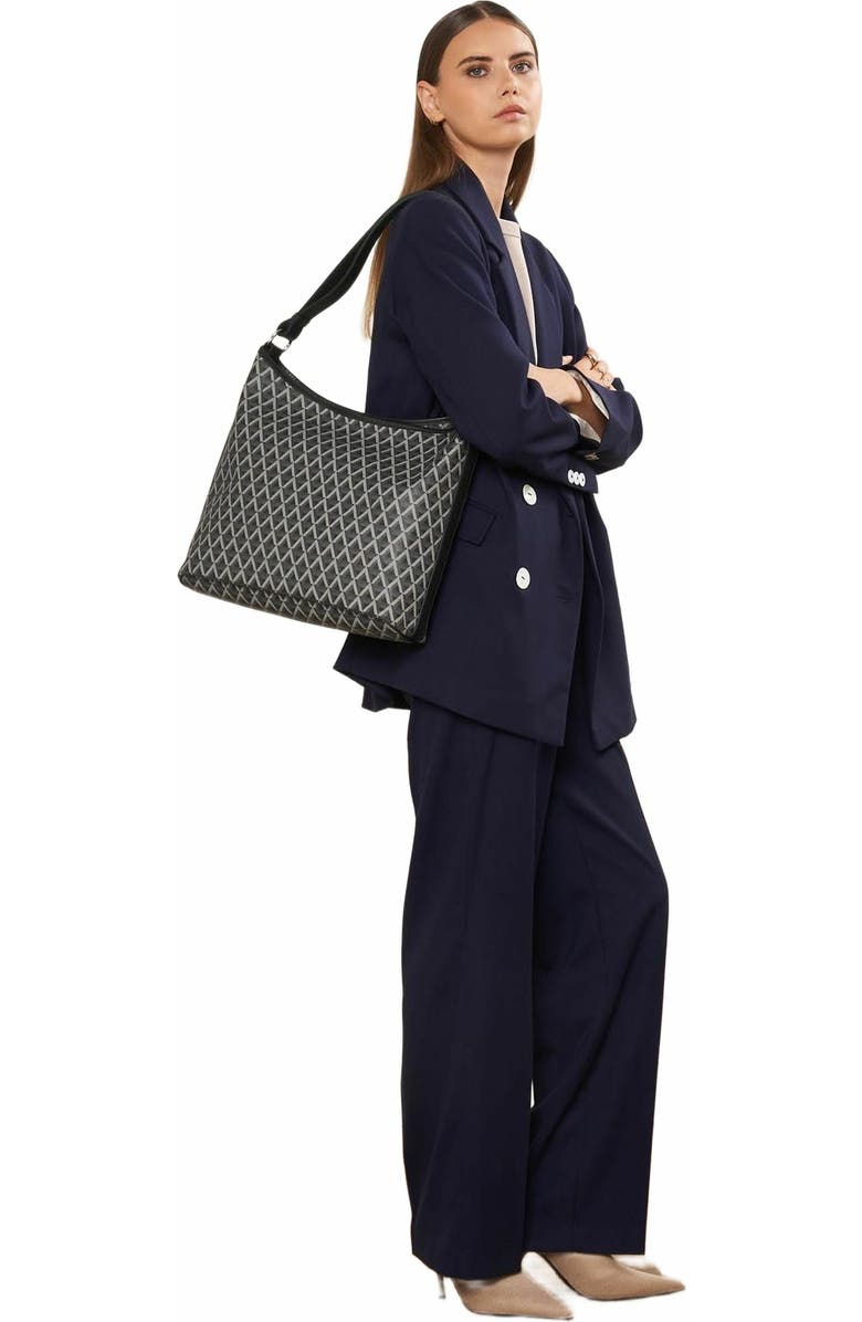 Lancaster Zipped Bucket Bag Ikon IT, Alternate, color, Noir