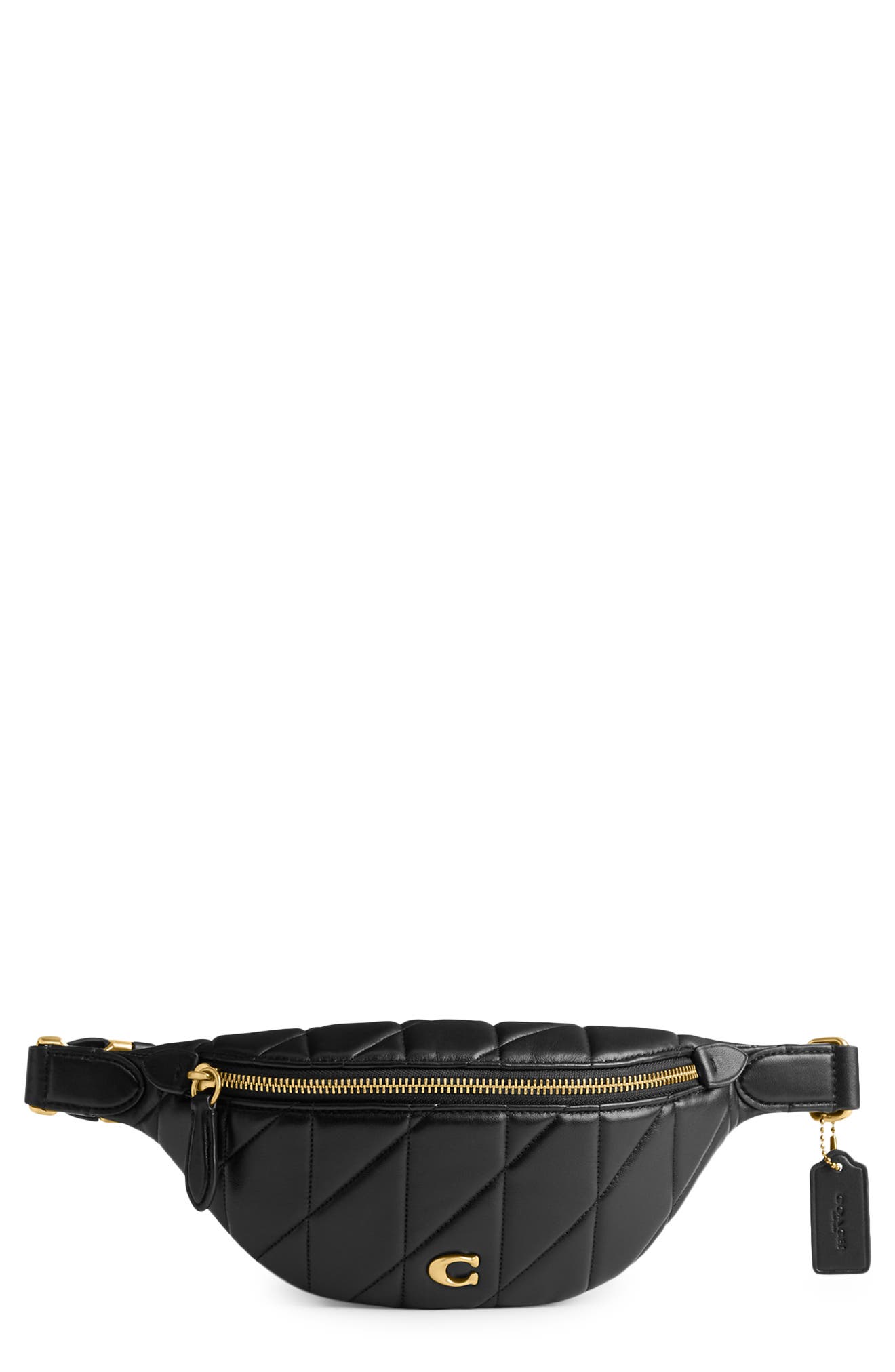 COACH Quilted Leather Belt Bag, Main, color, 