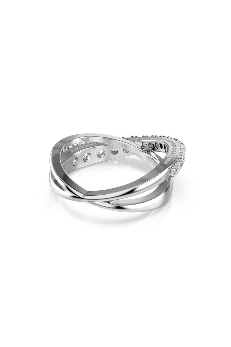 Hyperbola Crisscross Bangle, Alternate, color, SILVER/ WHITE
