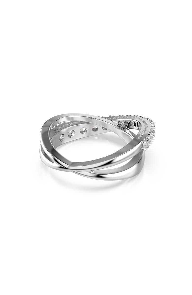 Swarovski Hyperbola Crisscross Bangle, Alternate, color, Silver/ White