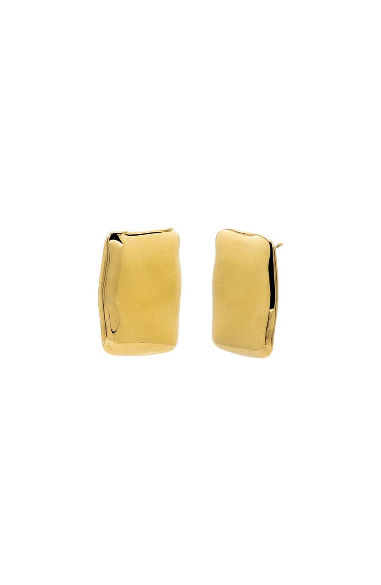 BY ADINA EDEN Solid Large Rectangle Button Stud Earring, Main, color,