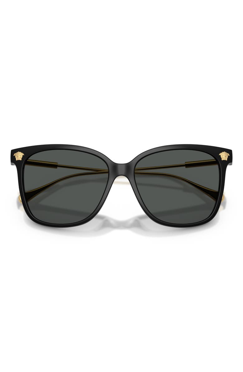 Versace 57mm Square Sunglasses, Alternate, color, Black / Dark Grey