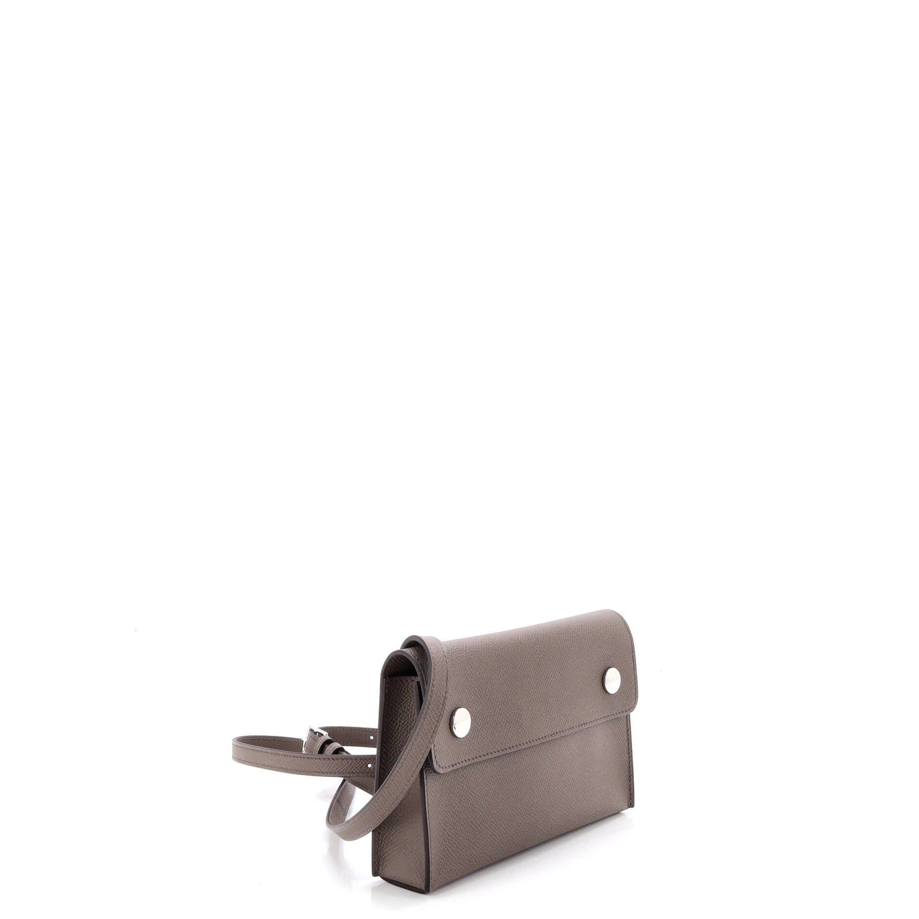 Pre-Owned Hermes Hermesnap Wallet Bag Epsom, Alternate, color, Etain