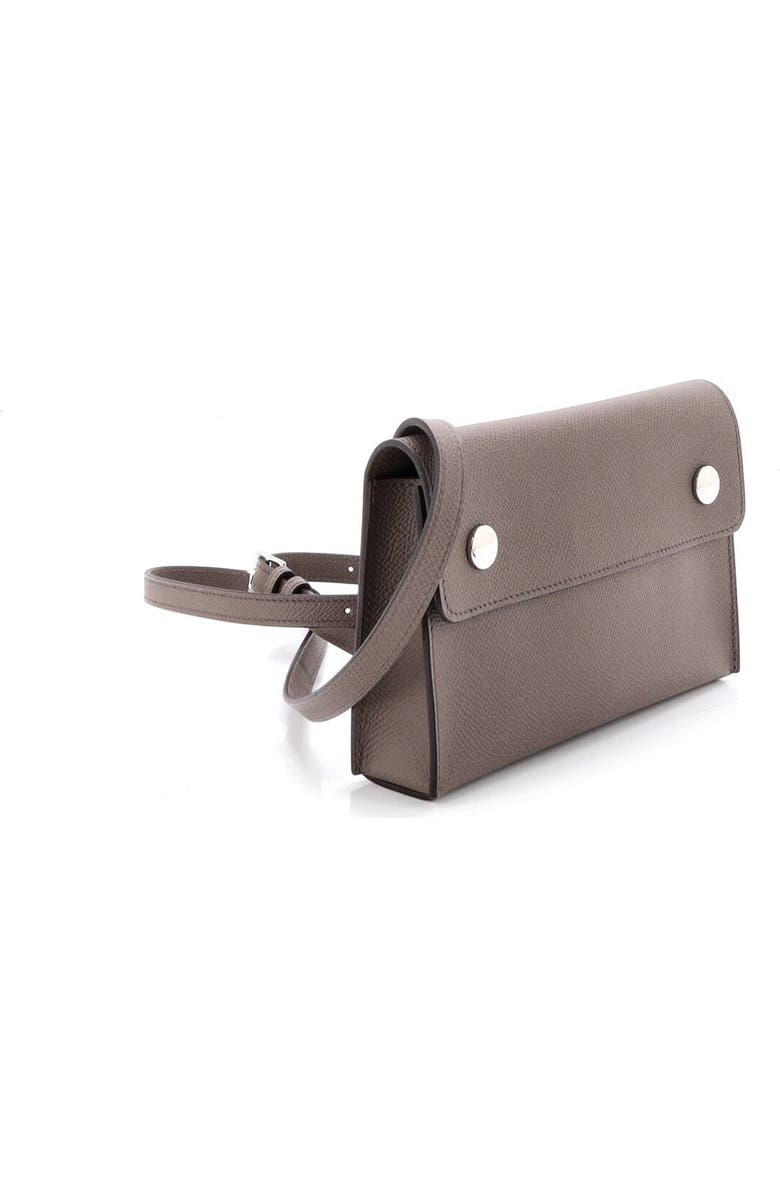 Pre-Owned Hermes Hermesnap Wallet Bag Epsom, Alternate, color, Etain