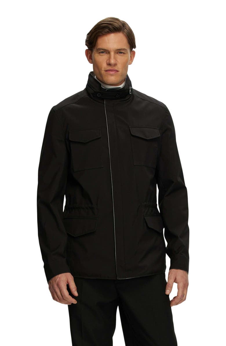 GORSKI Lightweight Reversible Jacket, Alternate, color, Black/Light Beige