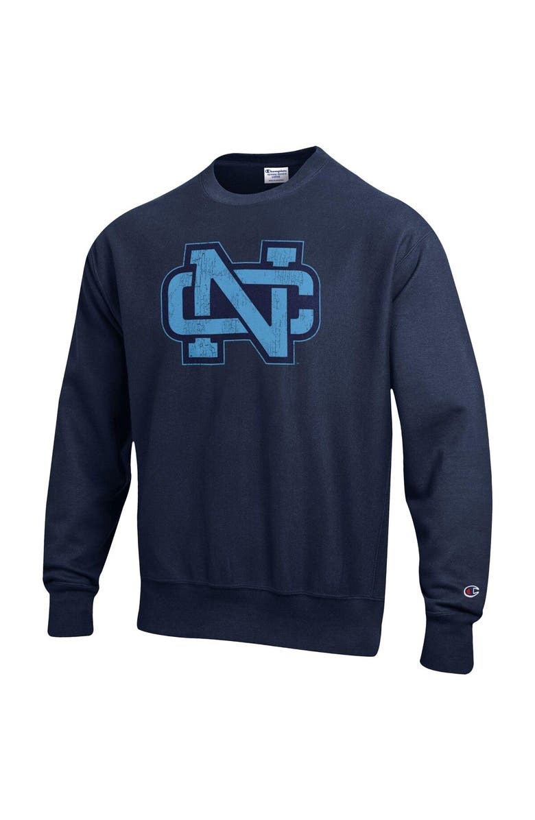 Champion Men's Champion Navy North Carolina Tar Heels Vault Logo Reverse Weave Pullover Sweatshirt, Alternate, color, Navy